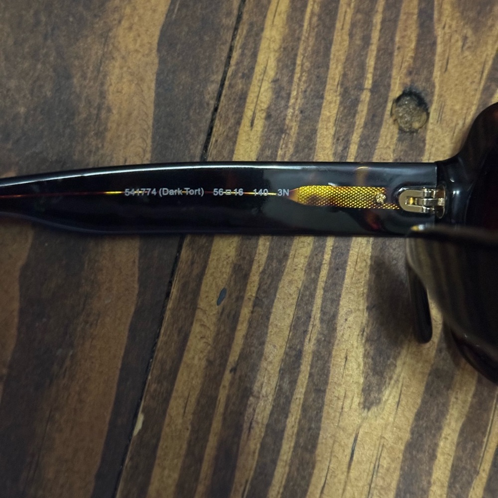 Coach Black and Brown Sunglasses with Gold Heart Accent - Picture 5 of 7